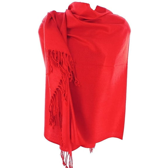 Silver Fever Nepal Solid Two Ply Warm Soft Pashmina Scarf Shawl Wrap