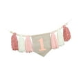 thumbnail image 2 of Tachiuwa High Chair Banner Bead Tassel Garland, Burlap Highchair Banner, Wood Bead Tassel, 1ST Birthday Banner for Boys Girls Bedroom Pink, 2 of 9