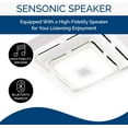 thumbnail image 4 of Broan-NuTone Bathroom Ventilation Fan With Bluetooth Speaker SPK80L - LED Light, 80 CFM, White, 4 of 5