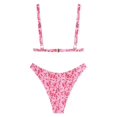 thumbnail image 3 of Conjunto de bikini ZAFUL con estampado floral y cintura alta acolchado para mujer, 3 of 7