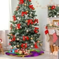 thumbnail image 2 of SKYSONIC Mardi Gras Christmas Tree Skirt Tree Skirt for Holiday Party Home Christmas Day Ornaments 36", 2 of 6