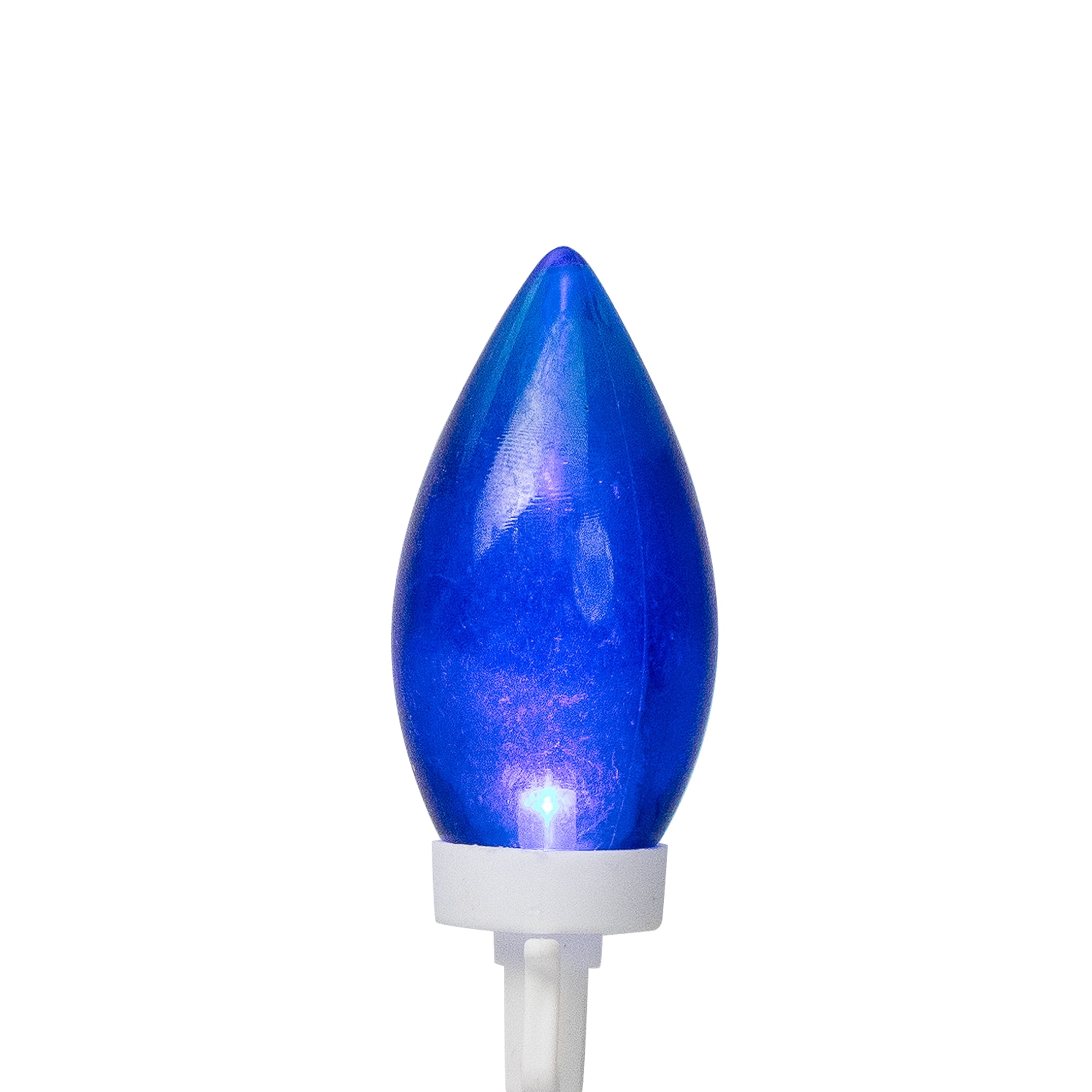 LED Patriotic C9 Christmas Lights - Red Clear and Blue - 16' White Wire - 50ct