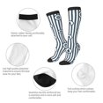 thumbnail image 6 of Daiia Sports Socks Nautical1 Printed Novelty Crew Socks for Men Women Knee High Socks Cotton Socks Soft & Breathable Support Unisex Socks, 6 of 9
