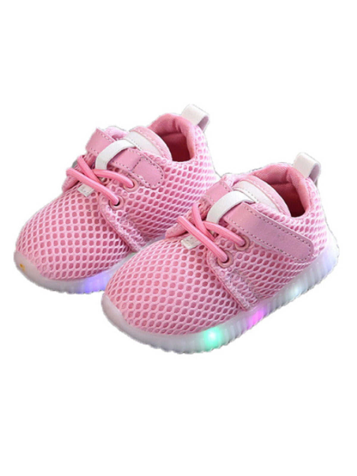 Kids Boys Girls LED Shoes Light Up Luminous Children Trainers Sneakers Blue 