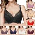 thumbnail image 5 of WREESH Womens Push Up Bras Everyday Bras Fashion Comfortable Lace Beauty Back Strap Wrap Plus Size Bra White, 5 of 5