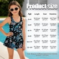 thumbnail image 6 of Uorisanigo Blue Sea Turtle Floral Girls Swimsuits One Piece Sleeveless Swimwear Bathing Suit Polyester and Spandex Beach Swim Dress, Size 3-4, 6 of 6