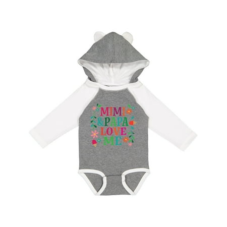 

Inktastic Mimi and Papa Love Me Girls Long Sleeve Baby Bodysuit