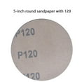thumbnail image 3 of PET-U 100Pcs 5 Inch No Hole Hook and Loop Sanding Discs Sandpaper Sanding Discs 120 Grit Fit for Automotive, Marine, Industrial, Woodworking, 3 of 5
