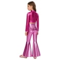 thumbnail image 2 of Haitryli Girls' Sequin Dance Clothes Set Hip Hop Jazz Modern Dancing Outfits Theme Party Dancewear Recital Suit Hot Pink 10, 2 of 7