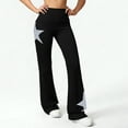 thumbnail image 4 of Blmnix Sweat Pants for Women Cotton Yoga Pants Pleated Athletic Pants Slim Bootcut Long Womens Trousers,XXL, 4 of 9