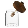 thumbnail image 4 of ColoMX Tarro de miel de vidrio con tapa de madera, recipiente para miel, dispensador de miel, 4 of 7