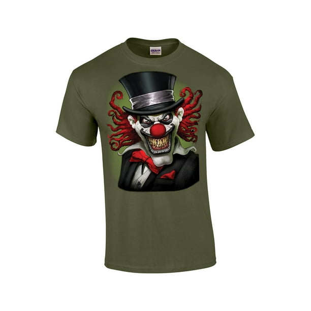 Trenz Shirt Company - Scary Clown Crazy Clown In A Top Hat Spooky ...