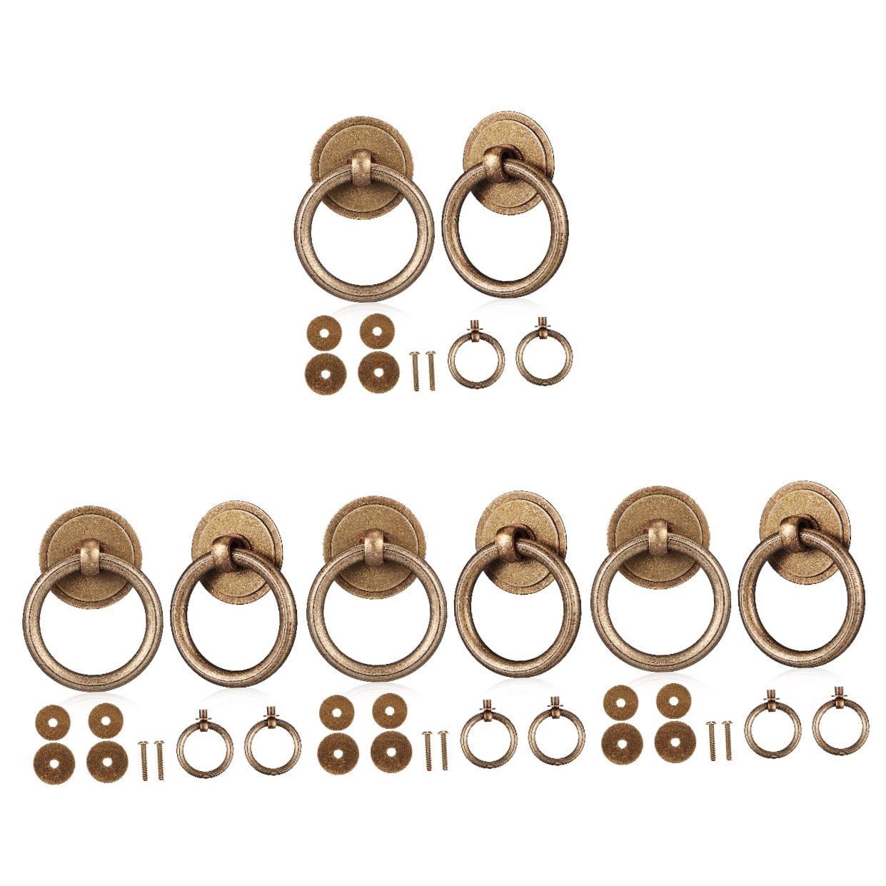 Worgeous 16 Pcs Drawer Pulls Brass Dresser Knobs Vintage Drawer Pulls Drawer Handles Kitchen Cabinet Knobs