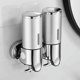 thumbnail image 4 of Dispensador de jabón de pared con cámara, acero inoxidable plateado para gel de ducha, acondicionador, champú, nivel de tracción ergonómico con barra en T, diseño de ventana transparente, respetuoso, 4 of 5