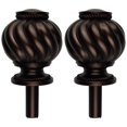 thumbnail image 1 of Guardoinrt Modern Curtain Rod Finials 3/4 inch Replacement for Room dark brown 2 pcs 1Set, 1 of 1