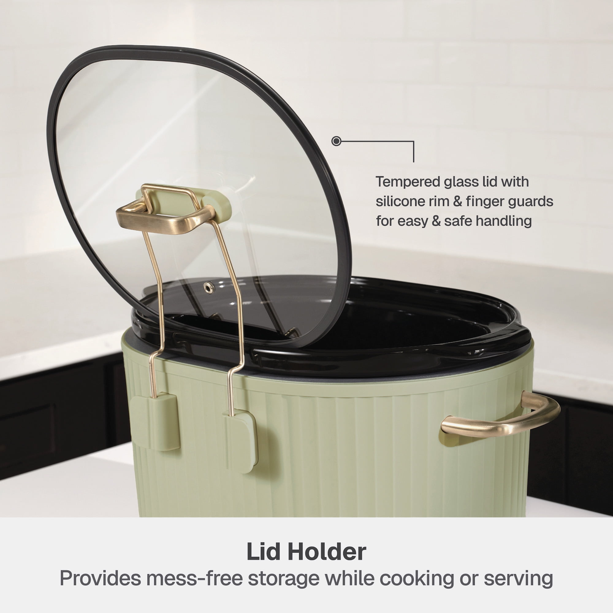 Thyme & Table 6QT Programmable Slow Cooker, Eucalyptus Green