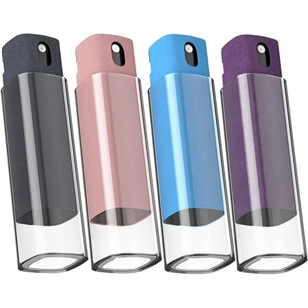 BoYata Screen Cleaner Kit 4PCS, 3-in-1 Touchscreen Mist Cleaner Spray Bottle & Microfiber Cloth, Portable Reusable Empty Spray Bottle for Phone/Laptop/Tablet/Monitor/Car Screen Grey+Pink+Blue+Purple