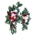 thumbnail image 2 of Arreglo floral colgante de rosas artificiales de estilo rústico. 80cmX50cm, 2 of 5