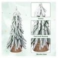 thumbnail image 3 of 3 Pcs Snow Christmas Trees,2 Size Snow Flocked Mini Pine Trees with Wooden Base,Artificial Desk Christmas Trees for Xmas Holiday Home Party Table Decorations, 3 of 7