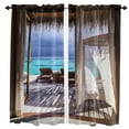 thumbnail image 2 of Sea House Terrace Curtains For Living Room Kitchen Curtain Bedroom Decorative Window Treatments Home Drapes, 2 of 7