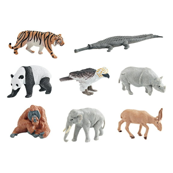 JWQFBC 8 Pieces Realistic Animals Figures Toys African Jungle Animals Playset for Party