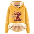 thumbnail image 4 of NinXxx Women's Cow Print Fashionable Long Sleeve Sweatshirt Cozy Comfort Yellow M, 4 of 4