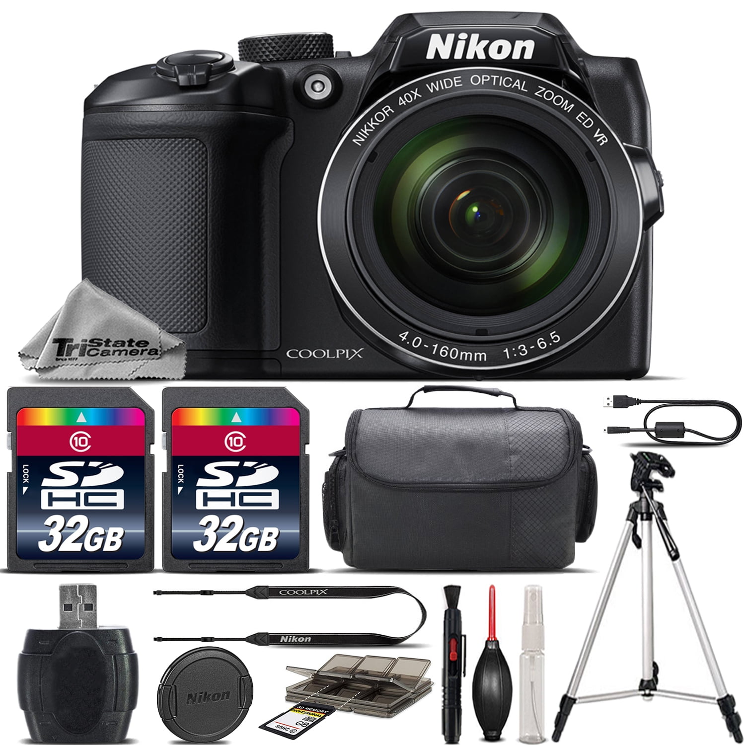 Nikon COOLPIX B500 Digital 40x Optical Zoom Camera Black + 64GB Storage