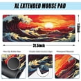 thumbnail image 2 of Large Gaming Mouse Pad for Desk,Ocean Waves at Sunset Desk Mat for Desktop,Rough Ocean Waves Desk Pad, Extended Big Computer Keyboard Mouse Pad with Non-Slip Base Stitched Edges 31.5"x11.8", 2 of 5