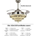 thumbnail image 3 of Fandian Ceiling Fan with Lights, Remote Chandelier Fixture, Fandelier, Color Changes Lighting Decors for Living Room, Dining Room, Bedroom, 3 of 10