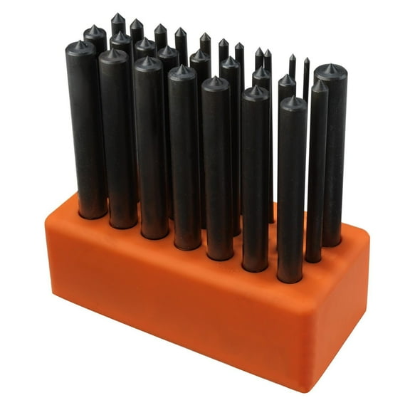 NEIKO 02621A Transfer Punch Set with Premium Heat-Treated Alloy Steel Punches, Hole-Punch Set, Punch Sizes 3/32" to 1/2", 28-Piece Kit