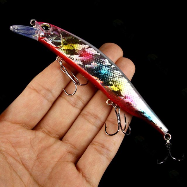 Señuelo de pesca Minnow 12cm 15g 3D Eyes Hook Hard Bait Swimbait Tackle (8) Tmvgtek Para estrenar