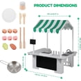 thumbnail image 4 of Outdoor Mud Kitchen with BBQ Toys, Kids Playhouse Role Play Set for Toddlers Ages 3-8, White, Backyard Kitchen with Grill, Stove & Accessories for Boys & Girls, 4 of 9