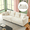 Beige+White, variant on Gewnee 86.6”3-Seater Sofa Couch,Teddy Velvet Extra-Wide Deep Sofa Suitable for Living room, Bedroom, Office, and Reception Room(Black)