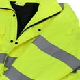 thumbnail image 6 of Stark USA Hi Vis Safety Bomber for Men - Waterproof, Reflective ANSI Class 3 Winter Rain Jacket with Detachable Hood, XX-Large, 6 of 7