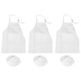 thumbnail image 2 of 6 Piezas Conjunto de Delantal para NiñOs y Gorro Cocinero Cocina Infantil Ajustable Cocinar Pintar, 2 of 5
