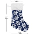 thumbnail image 3 of SKYSONIC Christmas Stocking Personalized Christmas Snowflake Large Candy Stocking Hanging Gift Xmas Stockings Decoration 1 PC for Family Holiday Party Ornaments Decor Fireplace, 3 of 7