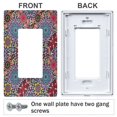 thumbnail image 3 of Yayeee Rocker Switch Wall Plate 2-Gang 4.7"x4.6" Home Decorative Outlet Cover, Colorful Mandala Pattern, 3 of 6