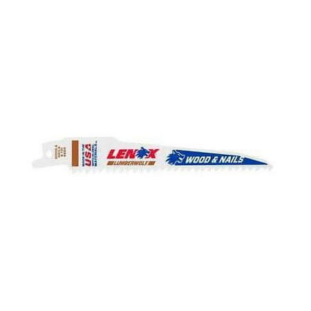 

2Pc Lenox LENOX LUMBERWOLF 6 in. Bi-Metal Reciprocating Saw Blade 6 TPI 1 pk