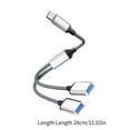 thumbnail image 5 of Type C to 2 USB OTG Adapter Y Splitter Cable USB 2.0 Type C Expansion HUB Data Charging Braid Cable, 5 of 15