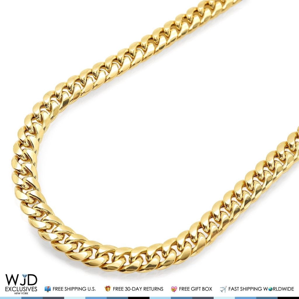 10K Yellow Gold Hollow 7mm Miami Cuban 