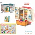 thumbnail image 1 of Coral Red Electric Kids Play Refrigerator Toy with Light Effects - Interactive Pretend Play for 4-6 Year Olds, Parent-Child Educational Toy, Safe Durable Plastic, Simulated Ice Dispenser, Ideal Gift, 1 of 6