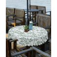 thumbnail image 2 of Green Botanical Outdoor Tablecloth - 60x84 Inch Rectangle Dining Table Cover, Vintage Leaf Pastoral Rustic Waterproof Outdoor Table Cloth with Umbrella Hole & Zipper for Picnic/Patio/Party, 2 of 5