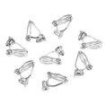 thumbnail image 3 of MasteelfCA 8pcs Clip-on Earring Base Safe Non-Pierced Ear Clips Earring DIY Material, 3 of 8