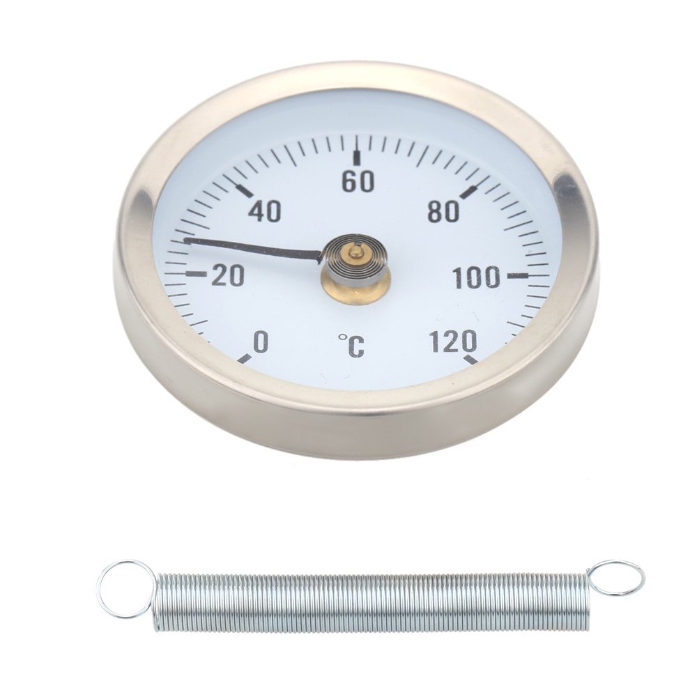 0120°C Bimetal Stainless Steel Surface Pipe Thermometer Clipon