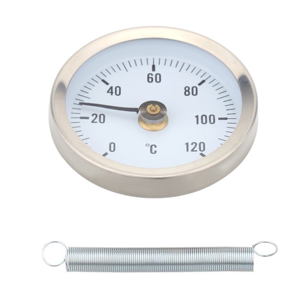 0120°C Bimetal Stainless Steel Surface Pipe Thermometer Clipon