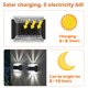 thumbnail image 5 of Paquete de 4 luces solares de pared para vallas, luces de cubierta impermeables IP65, encendido y apagado automático para decoración de jardín, patio y exterior., 5 of 7