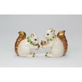 thumbnail image 2 of Ceramic White and Gold Squirrels Eating Acorns Salt and Pepper Shakers, Christmas Decor, Nature Lover Gift, 2 of 4