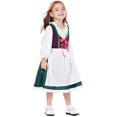 thumbnail image 6 of FYMNSI Girls Oktoberfest Dress German Bavarian Dirndl Dresses 3 Piece Beer Festival Outfit Set Green 7-8 Years, 6 of 7