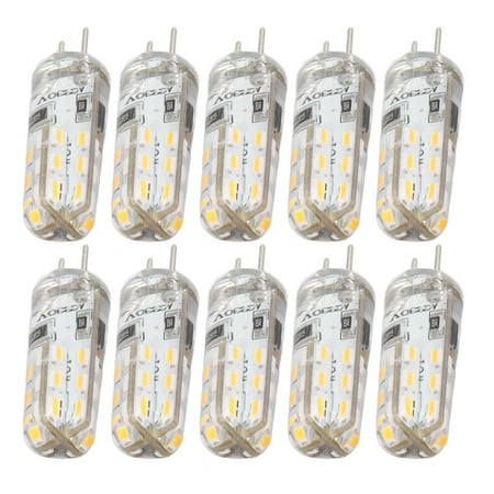 10 Ampopules LED G4 1,5W Silicone 95 lumens blanc chaud 3000K