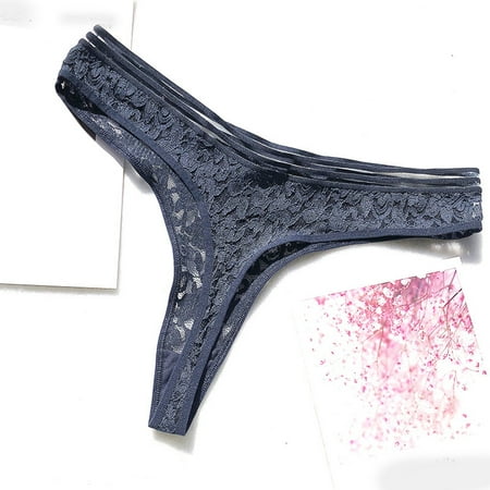 

2PC Underwear Women High Waisted New Hot Panties For Women Lace Sexy Through Hollow Out Cotton Low Waist Lace Thong